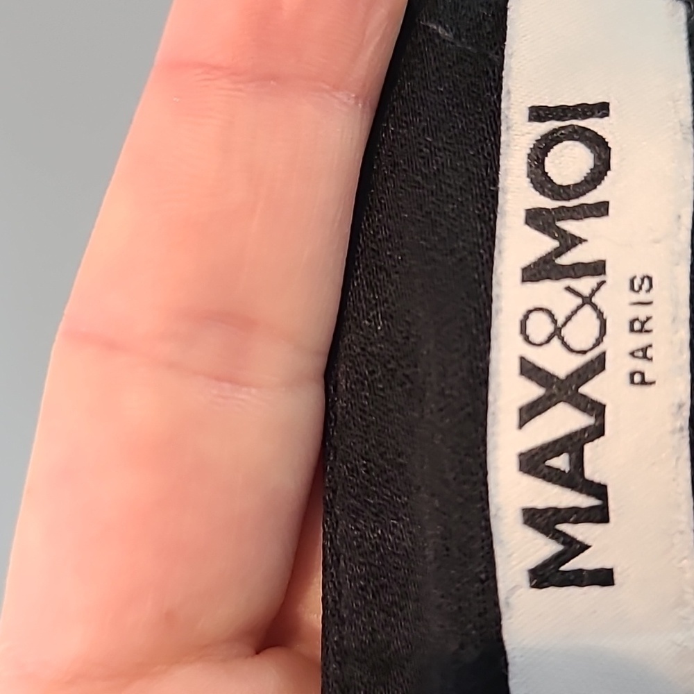 Max & Moi Womens Black Pants Vintage Pleated Luxury Silk Blend Size XS - Picture 5 of 5